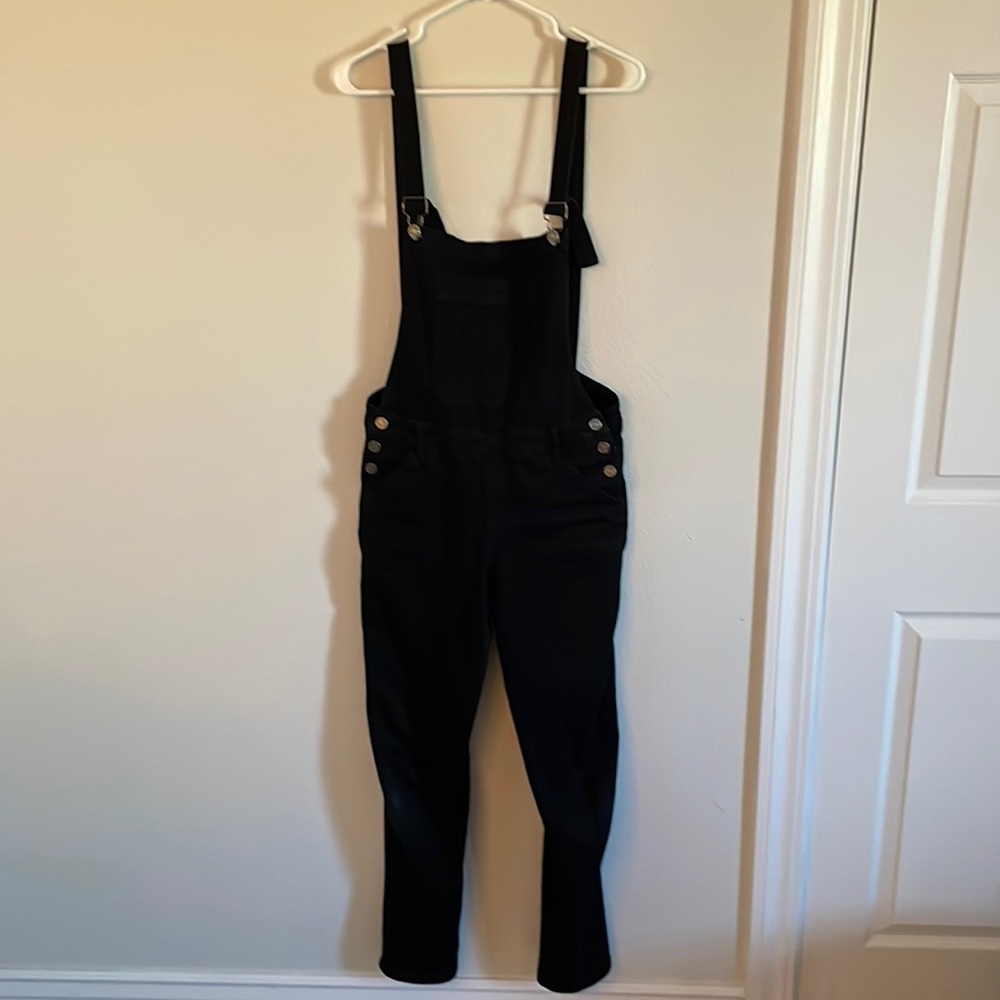 KanCan Los Angeles black denim overalls